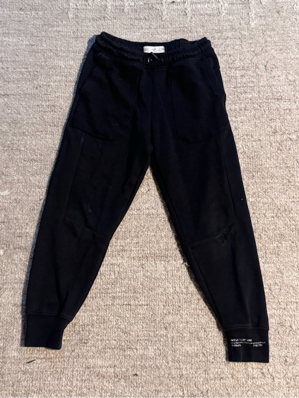 Zara kids black joggers size 8